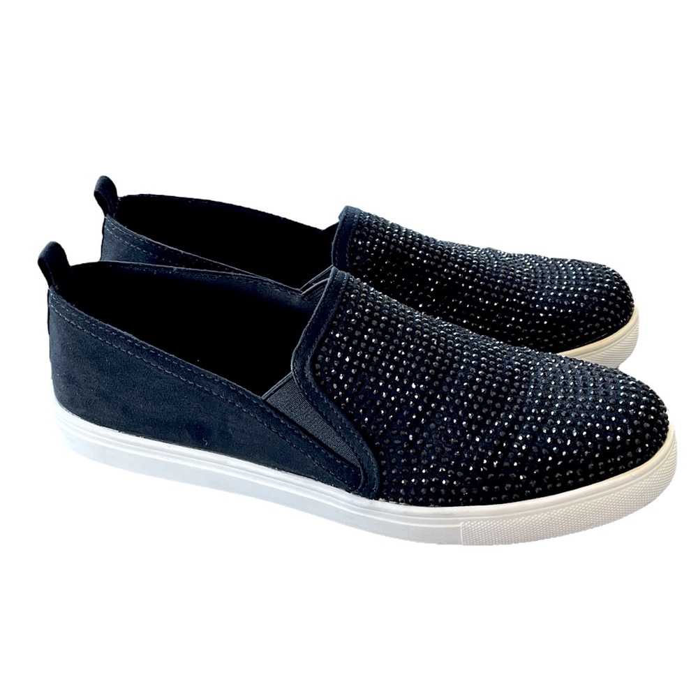 Fergalicious Bling Slip on stretchy comfy tennis shoe sneaker